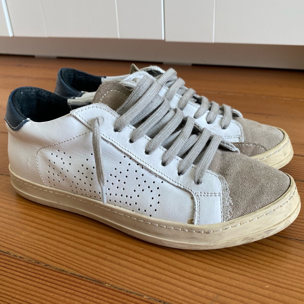 P448 John Low Top Sneaker (white/navy) - Size 37
